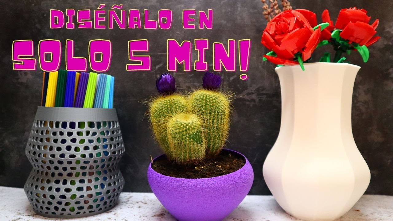 ¡Idea para impresión 3D! Crea en 5 MINUTOS un Jarrón 3D con MakerLab
