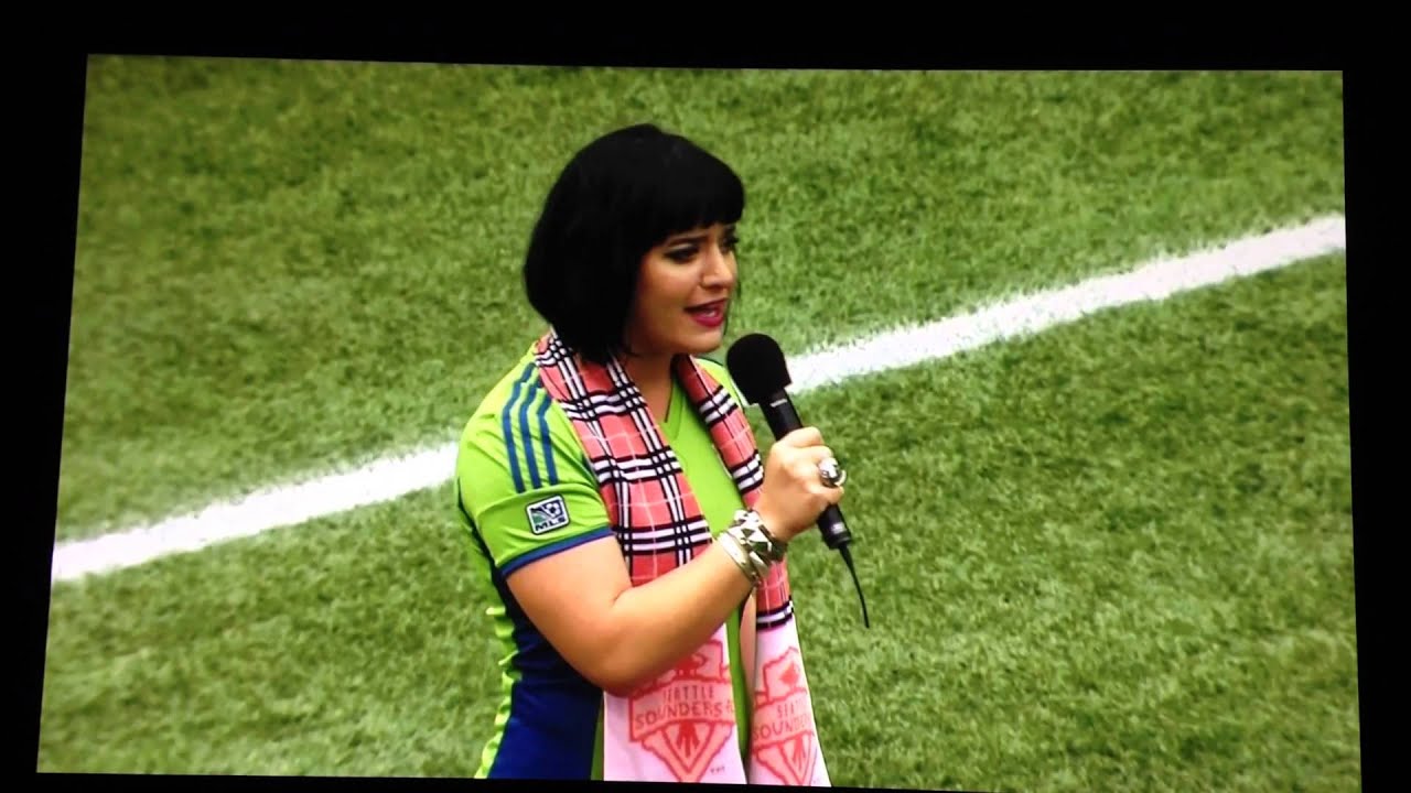 Aubrey Logan sings National Anthem 10-25-14 @ Seattle Sounders vs. LA Galaxy