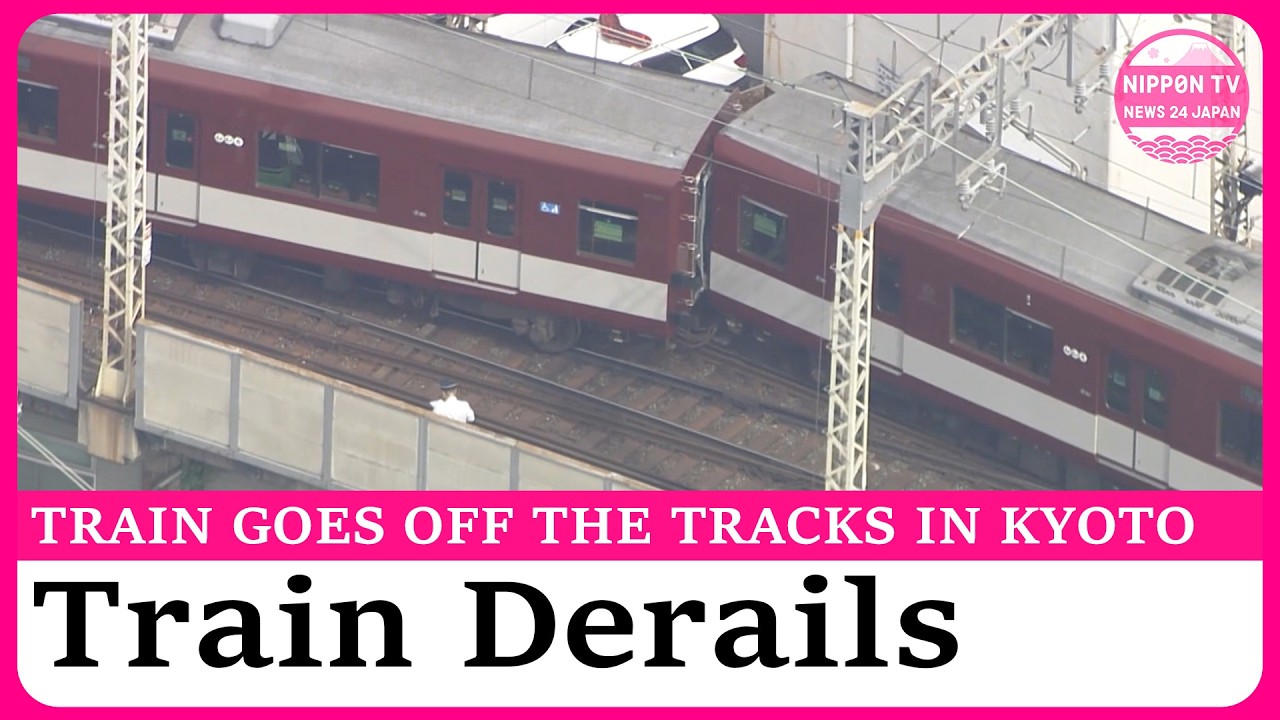 Kintetsu train derails at Kyoto Station, causing major service disruptions