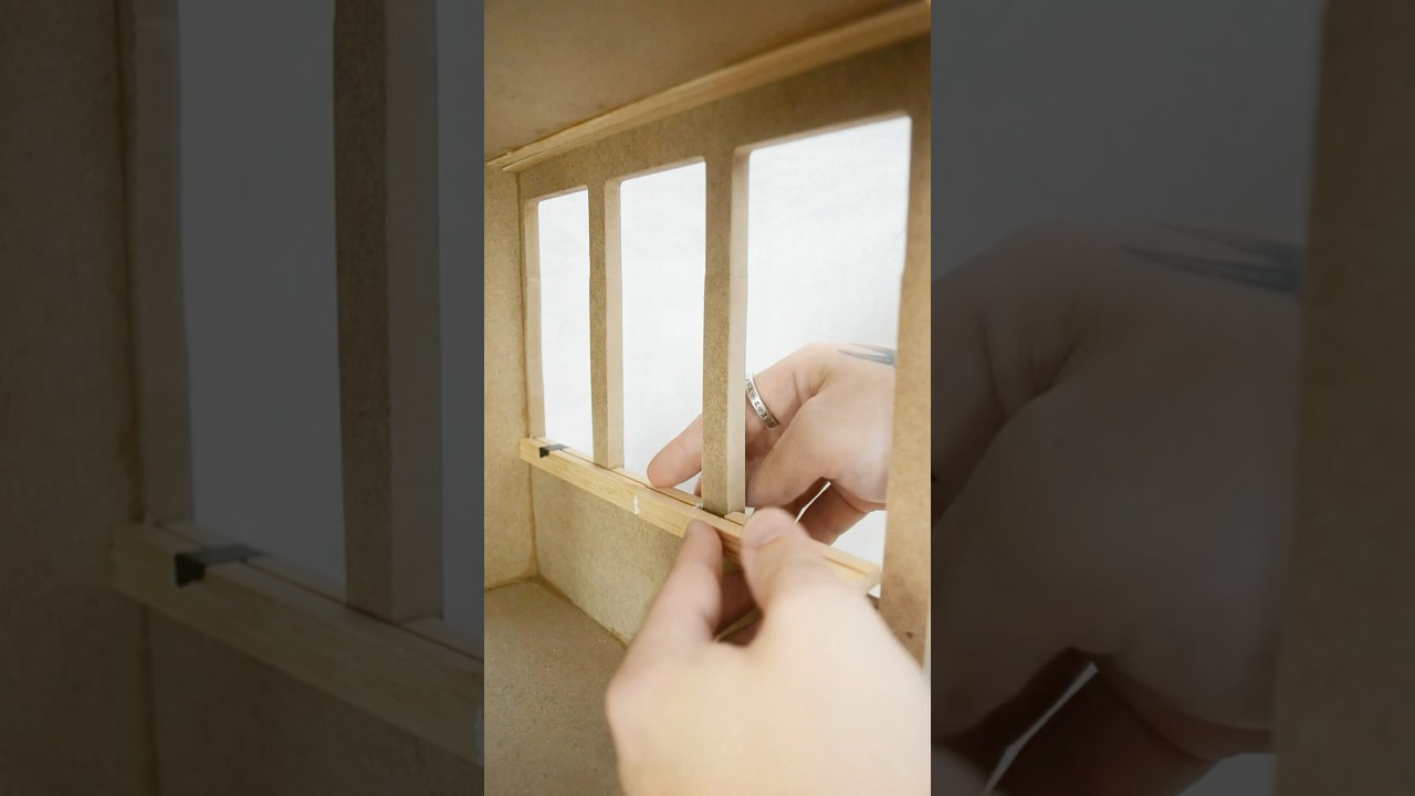 DIY window trim 💫 #miniature #dollhouse #diy