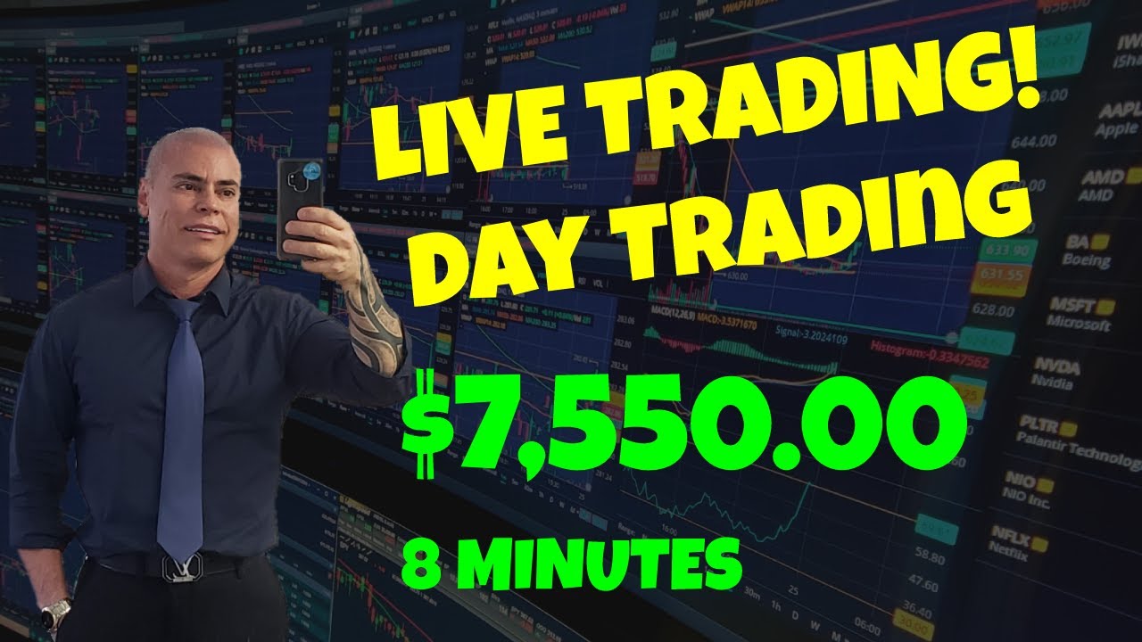 LIVE Pre - Market day Trading On LightSpeed- $7,550.00 in 8 Min