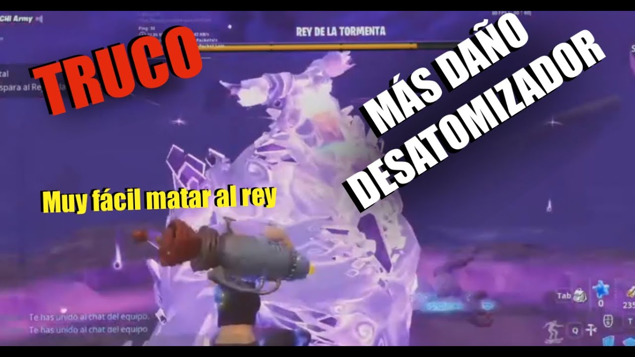 TRUCO para hacer más disparos con el desatomizador y hacer la hora de matar al rey MUY FÁCIL