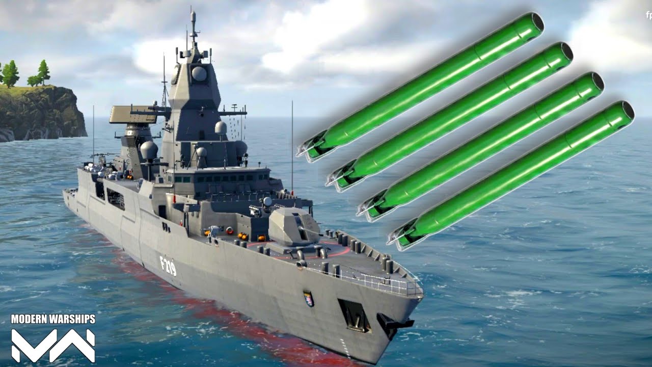 FGS F124 With Equip 4x UGST Physic-2 Legendary Torpedo Full Gameplay - Modern Warships