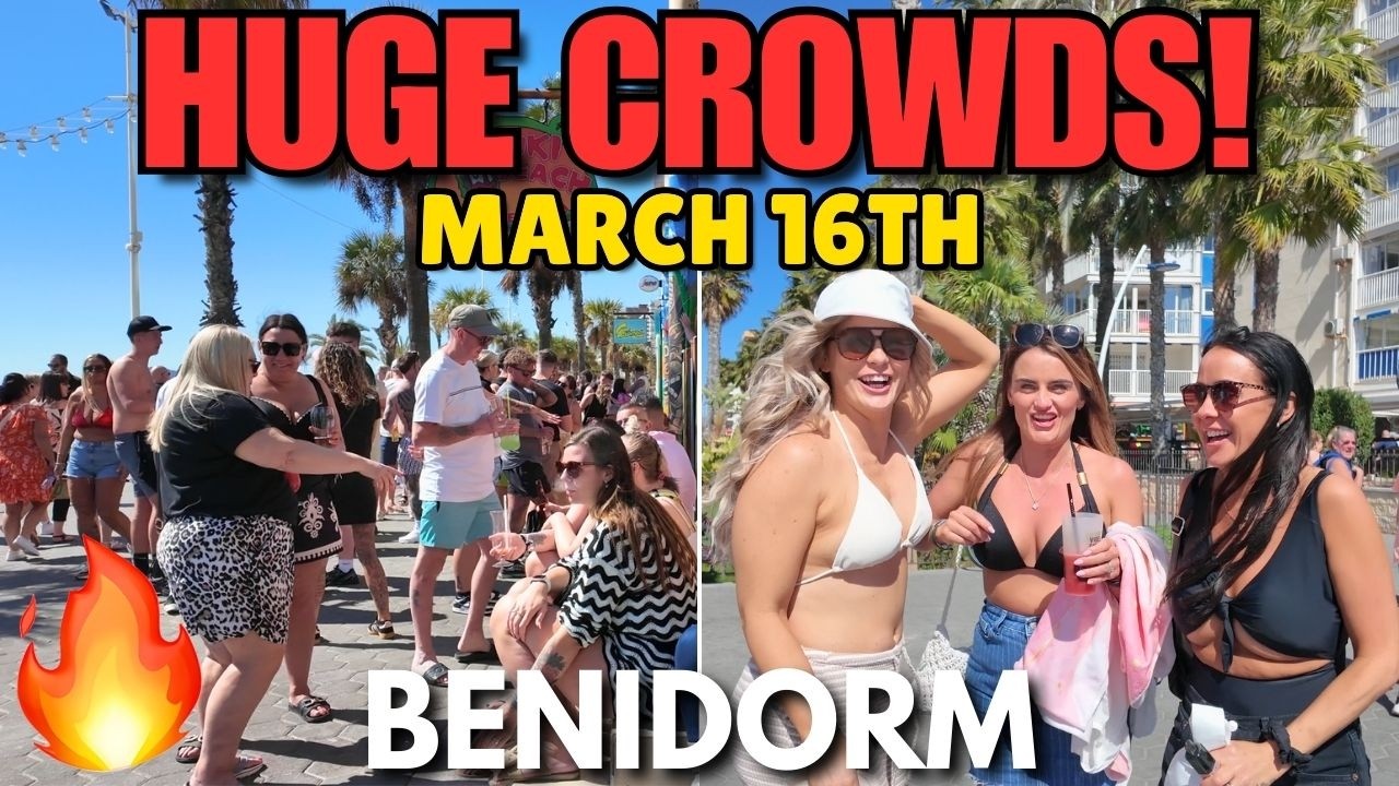 Benidorm is Busier than EVER! 😱🍺 HUGE Crowds PACK Pubs, Bars & Terraces!