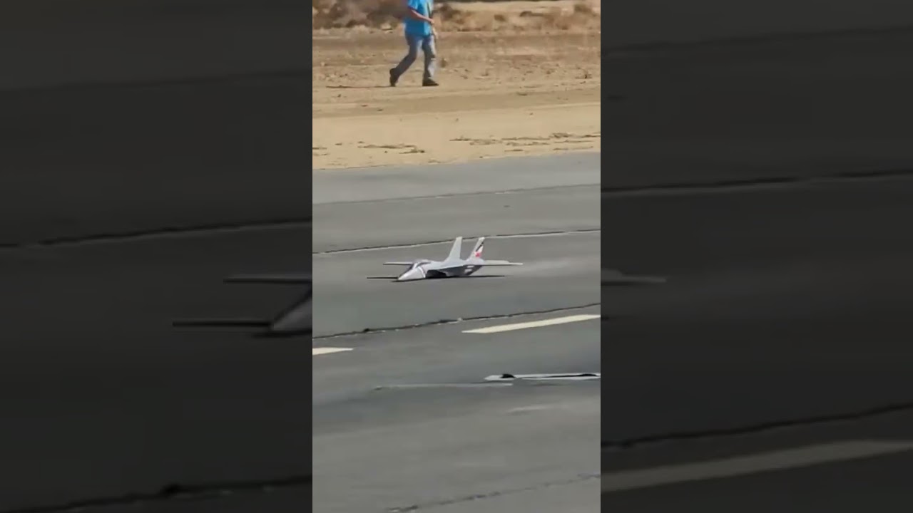 E-FLITE F-14 TOMCAT ACCIDENTAL LANDING