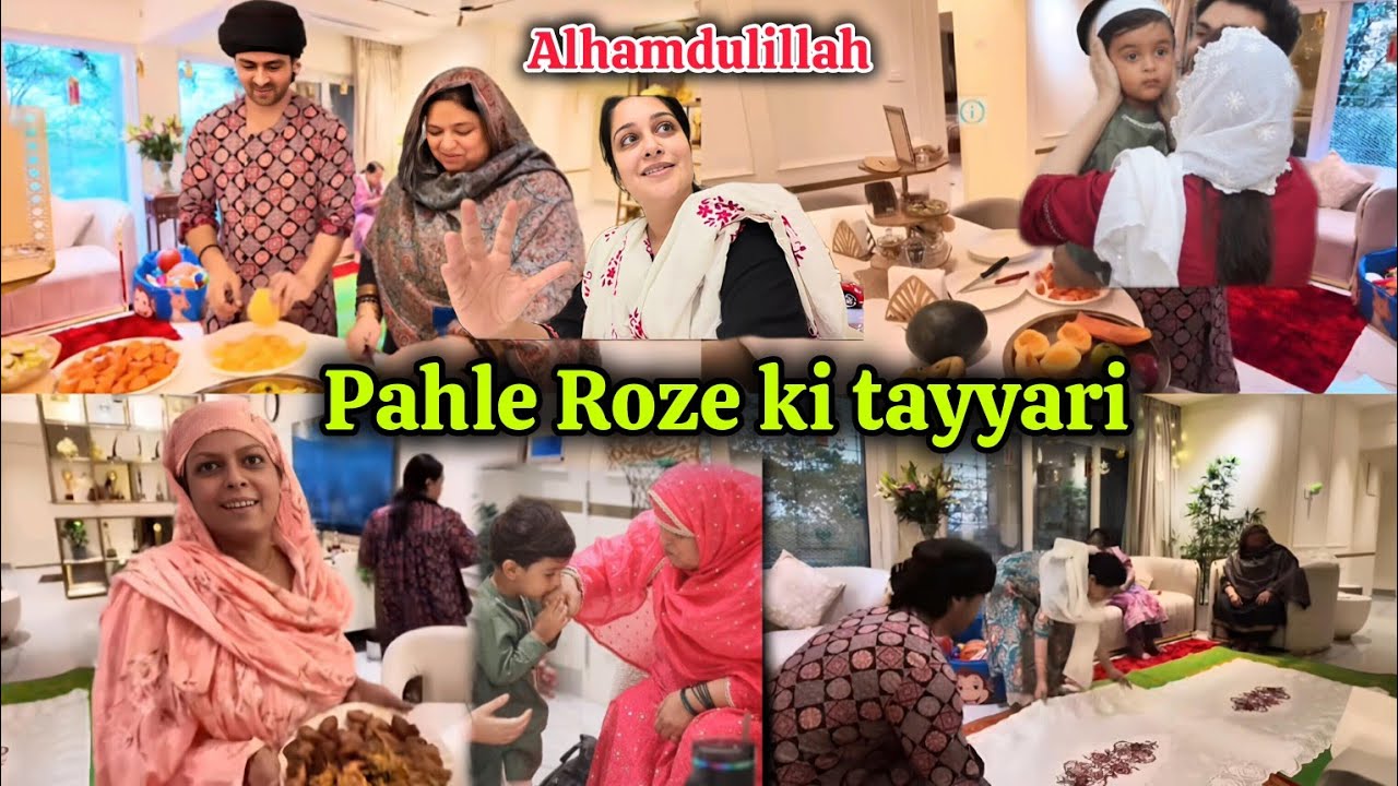 Alhamdulillah🤲Ramzan 🌙 k pahle Roze ki tayyari shuru☺️sabhi ne ki milkr tayyari🤗 Saba ka jahan vlogs