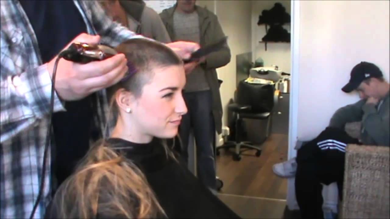 hair shave for cancer research!