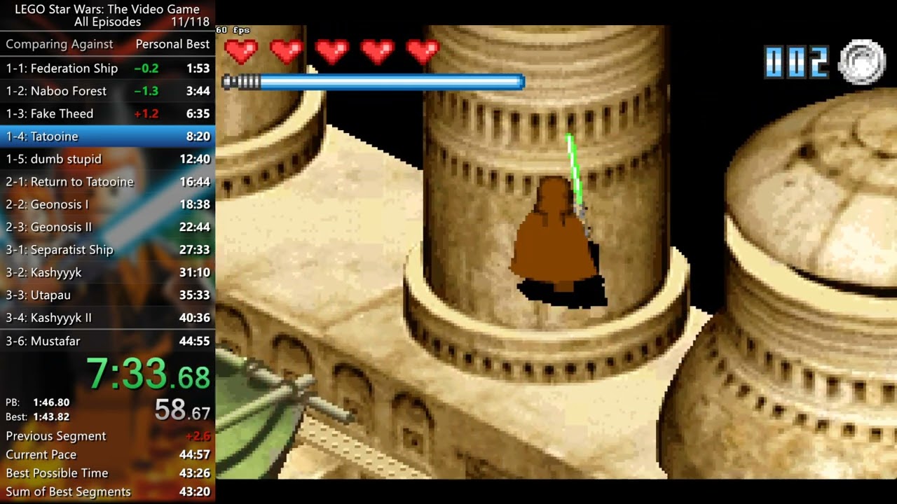 LEGO Star Wars: The Video Game (GBA) - All Episodes Speedrun in 44:32