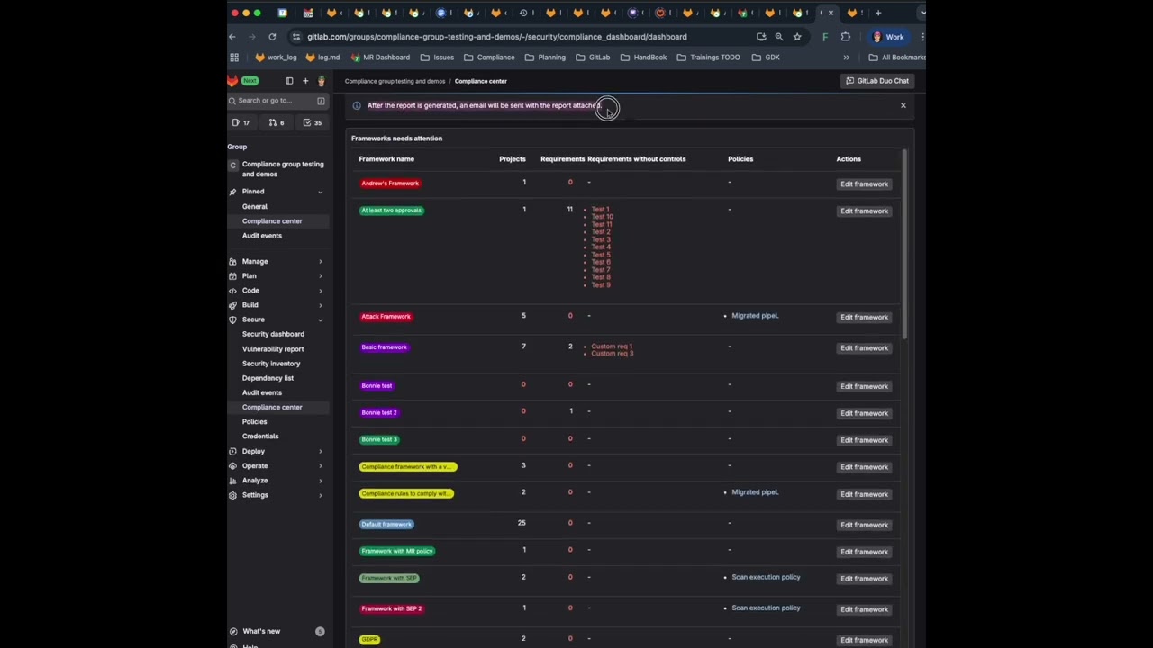 Demo: New compliance violations export