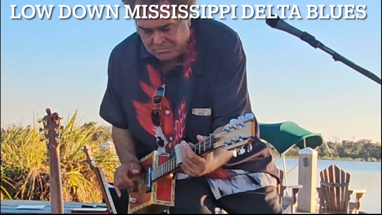 Sounds Of The Mississippi Delta Blues With 3 String Cigar Box Guitar Slide And Harmonica