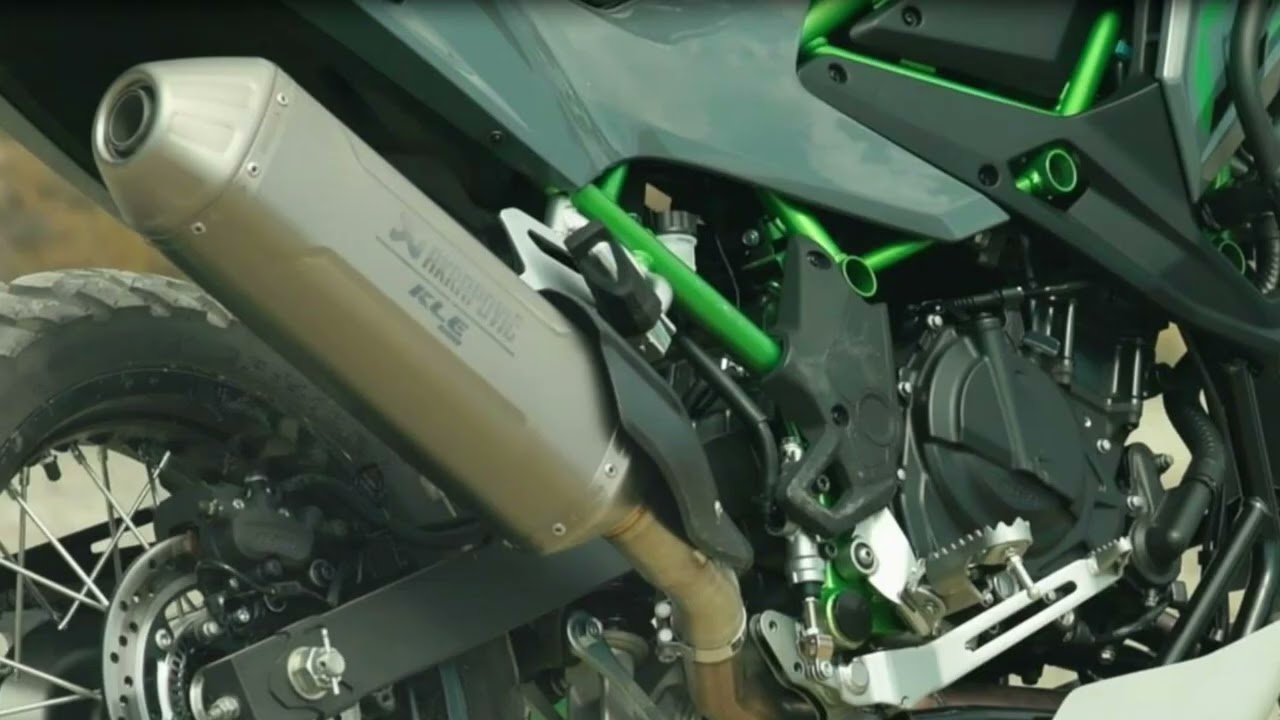 2026 Kawasaki KLE 500 Akrapovic homologated slip-on exhaust