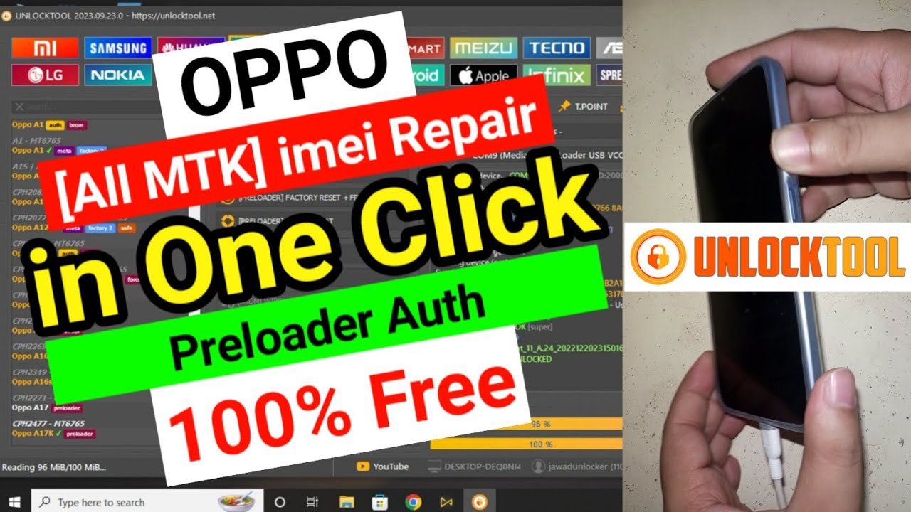One Click All MTK imei Repair via Unlock Tool 2025 || Oppo A17 [Cph2477]