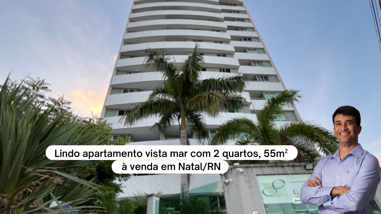 Apartamento lindo com vista mar, possuindo 2 quartos, 55m², à venda em Ponta Negra, Natal/RN