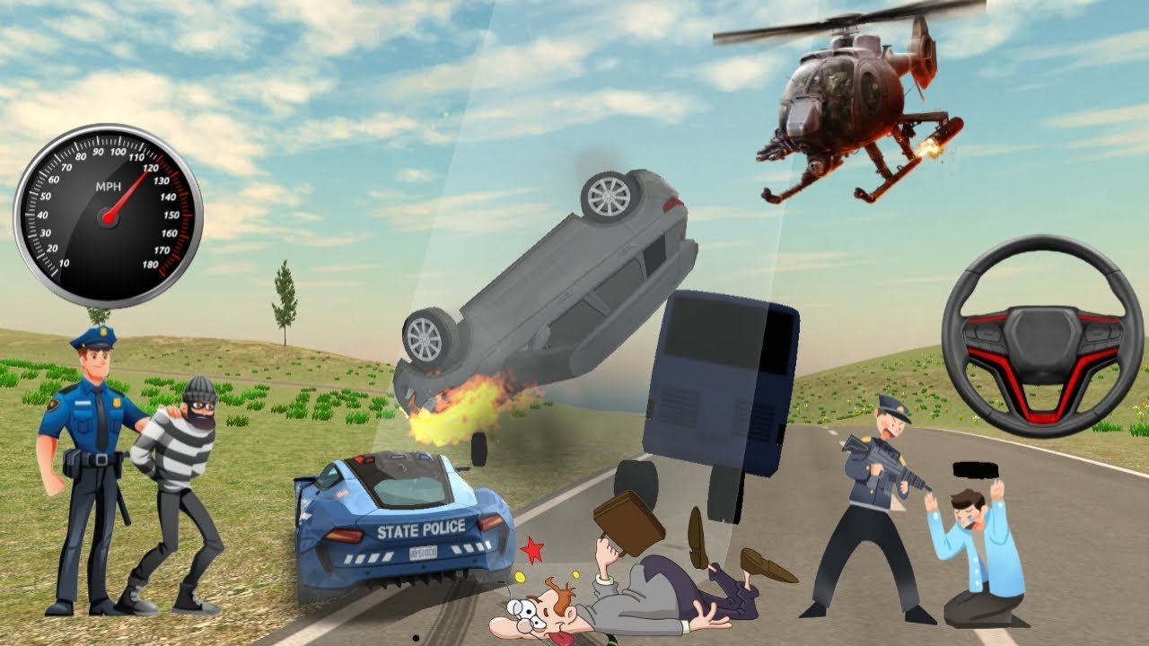 Open World Police Chase | 3D Driving SimulatorPolice Car Simulator Gameplay | Real Chase Mission
