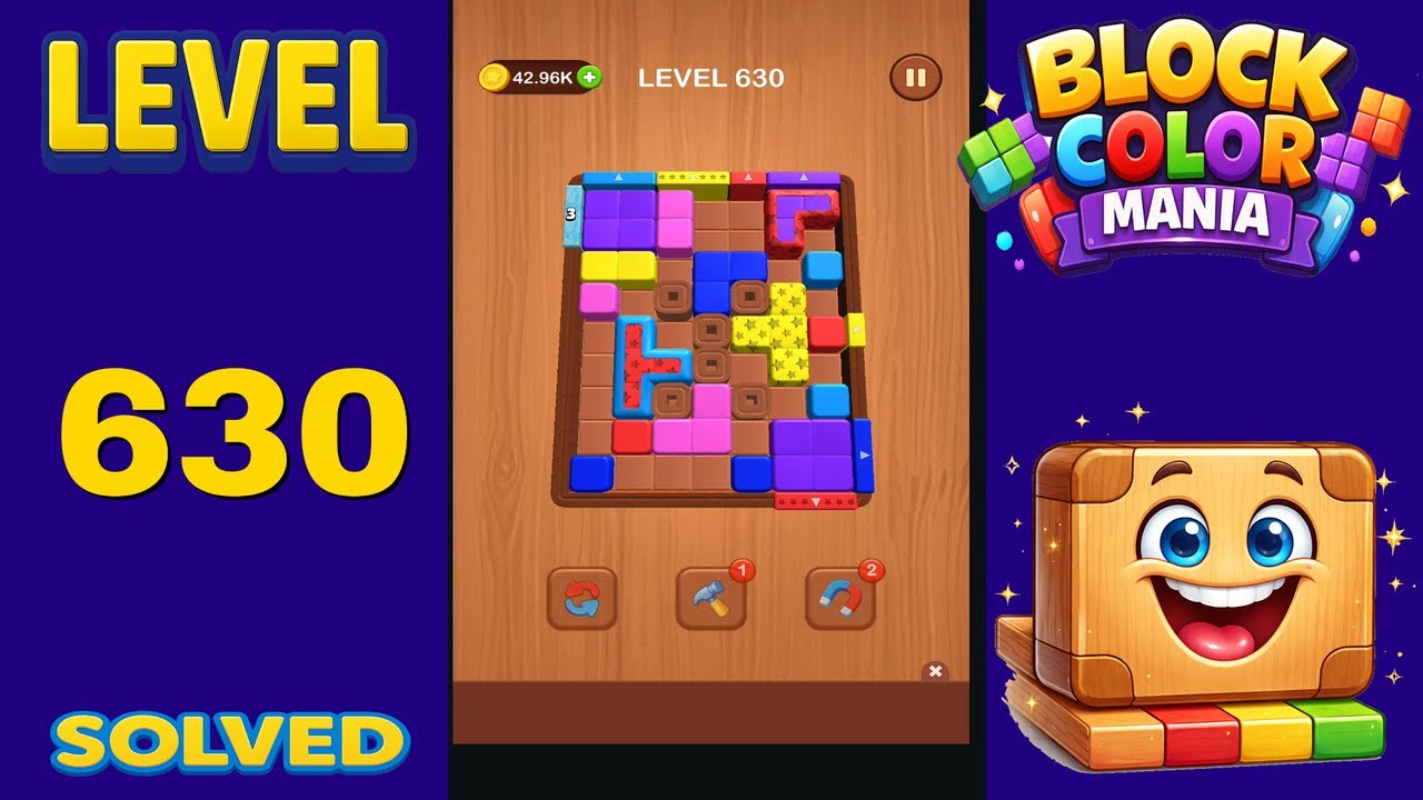 Block Color Mania &ndash; Level 630 | Fast & Clean Solution