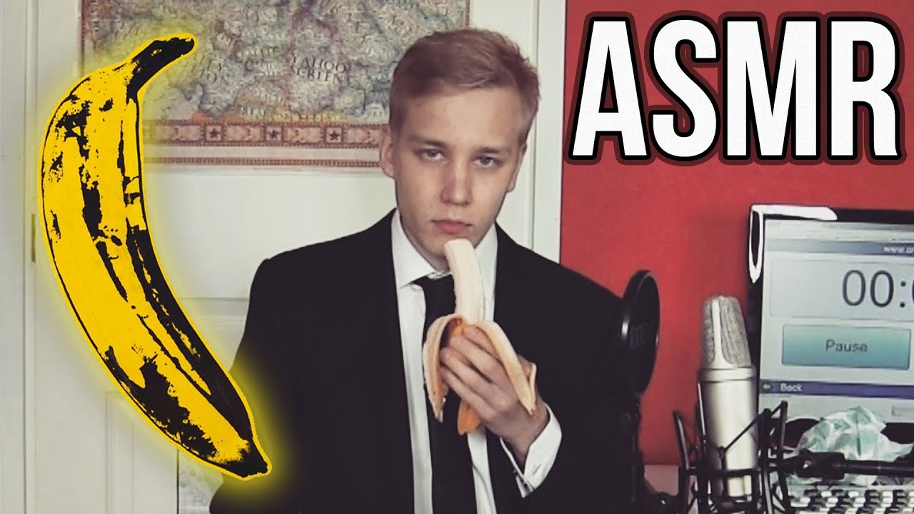 The Most Delicious ASMR ever?! (Handsome man eats bunch of bananas)