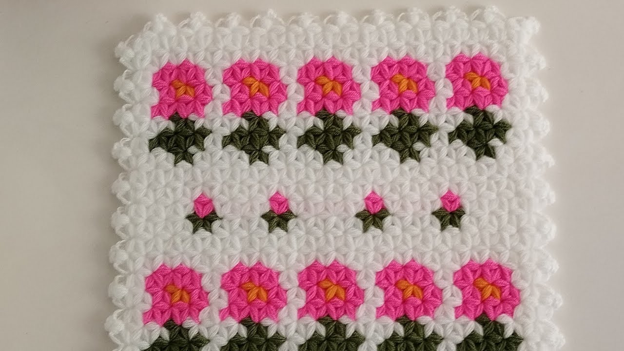 BAŞKA YERDE YOOKKK‼️✅🍀Hemen Örmek İsteyeceğiniz Kare Lif Modeli #lifmodelleri #karelif #crochet #diy