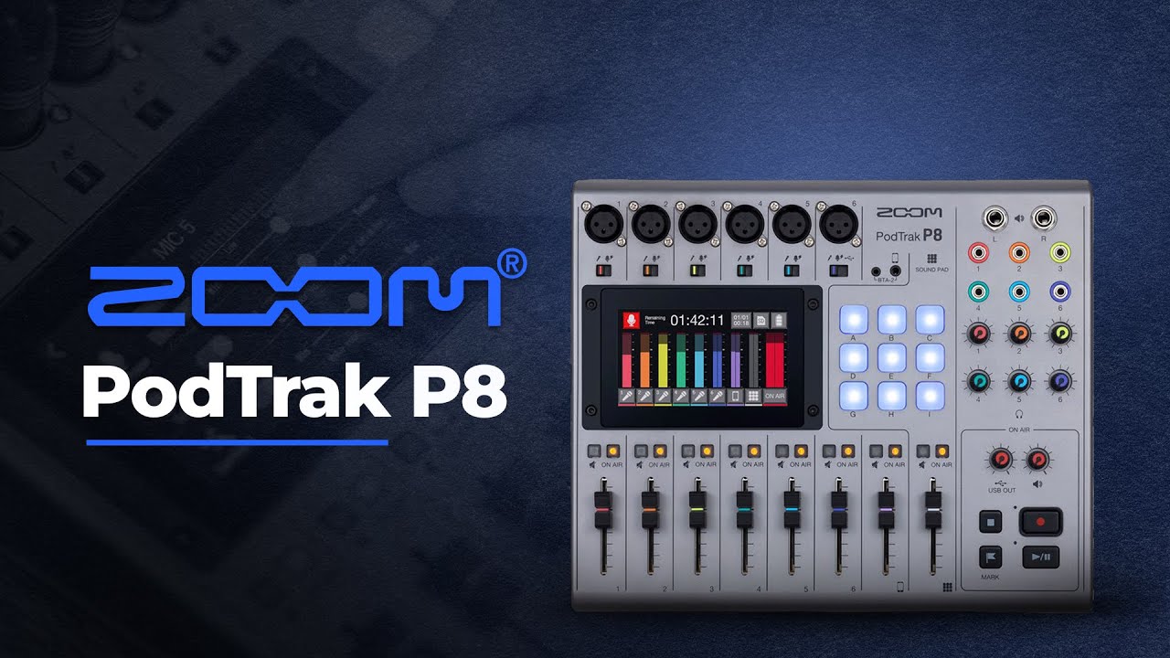 Todo lo que necesitas está a solo un toque con el PodTrak P8 de ZOOM