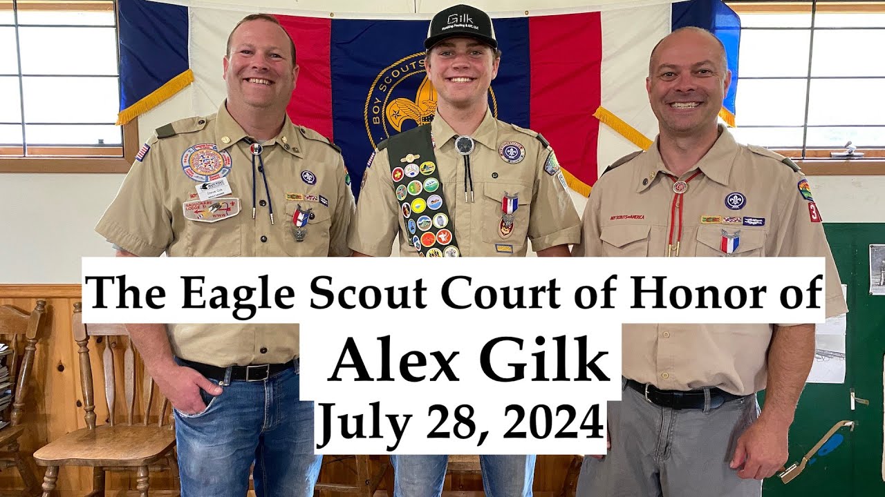 The Eagle Scout Court of Honor of Alex Gilk, Boy Scout Troop 68. July 28, 2024