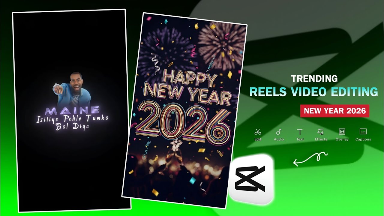 2026 New year reels editing | Happy new year video editing in capcut | New year 2026 video editing