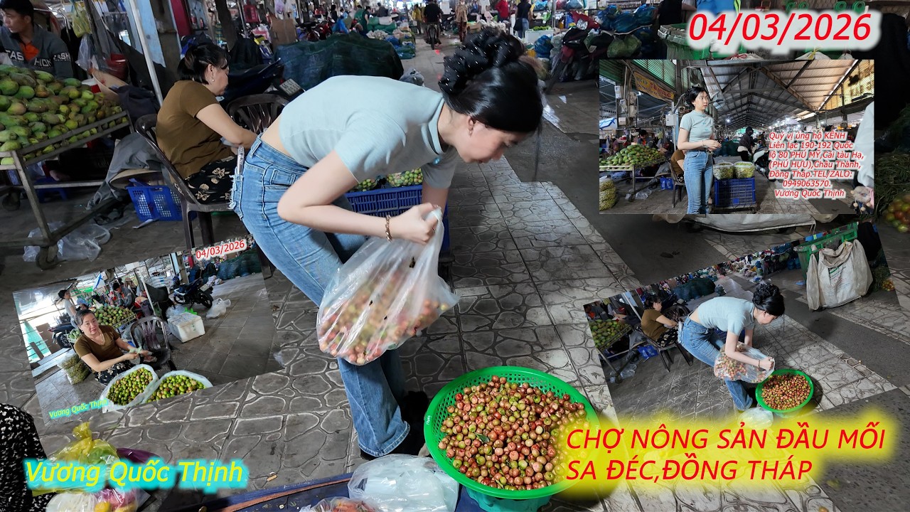 Chợ đầu mối nông sản SA ĐÉC 04/ 03/ 2026