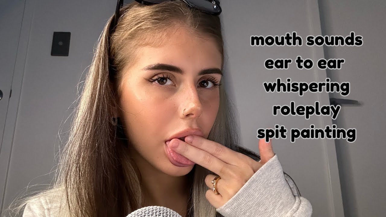 ASMR for sleep: neighbour spit painting you to sleep roleplay (ear to ear mouth sounds, soft)