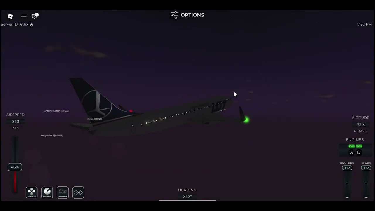 Full 737 LOT flight from punta cana to gran canaria , project flight 