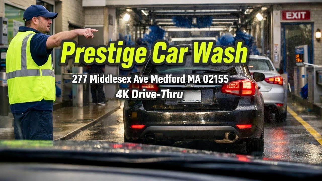 💧Prestige Car Wash VIP Fast Pass | 277 Middlesex Ave, Medford MA | 4K Drive-Thru - 7/12/22
