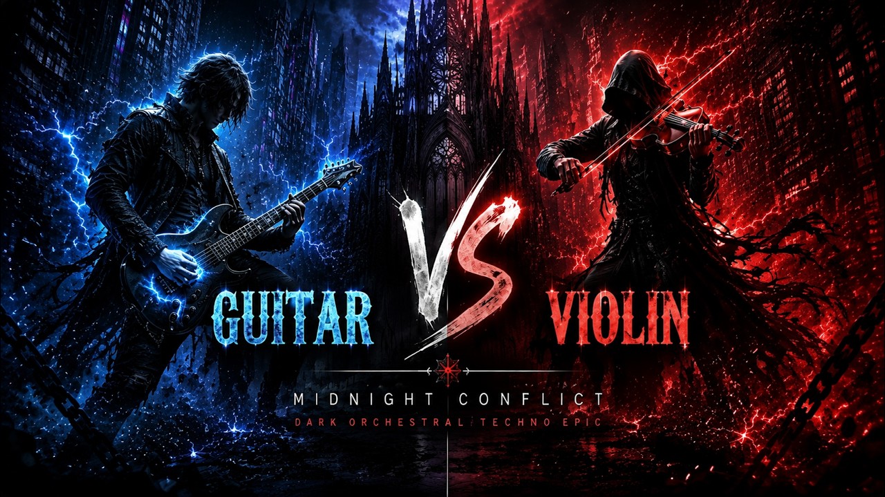 DISTORTED GUITAR VS CYBER VIOLIN ⚡ Neon Cyberpunk Instrumental Battle | Dark Synthwave Mix