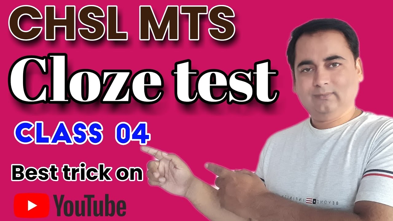 How to solve CLOZE TEST/ Class 04/cloze test for BEGINNERS/CHSL