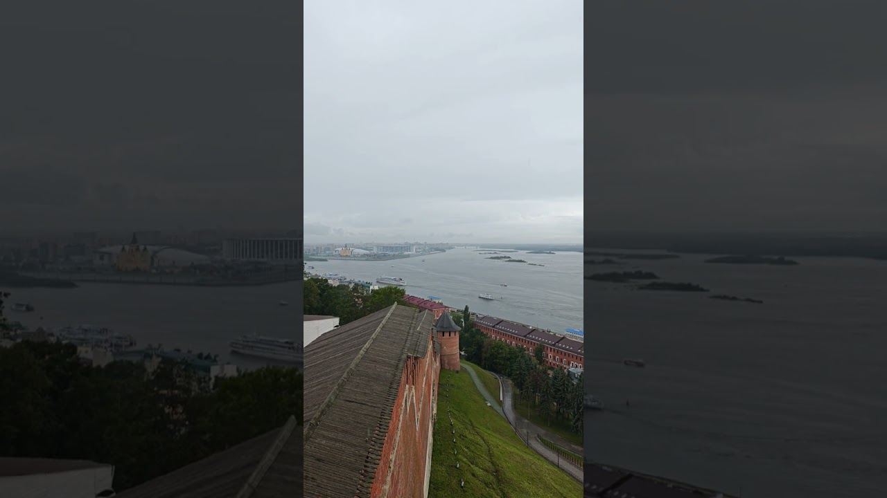 Rainy Nizhny Novgorod Kremlin view