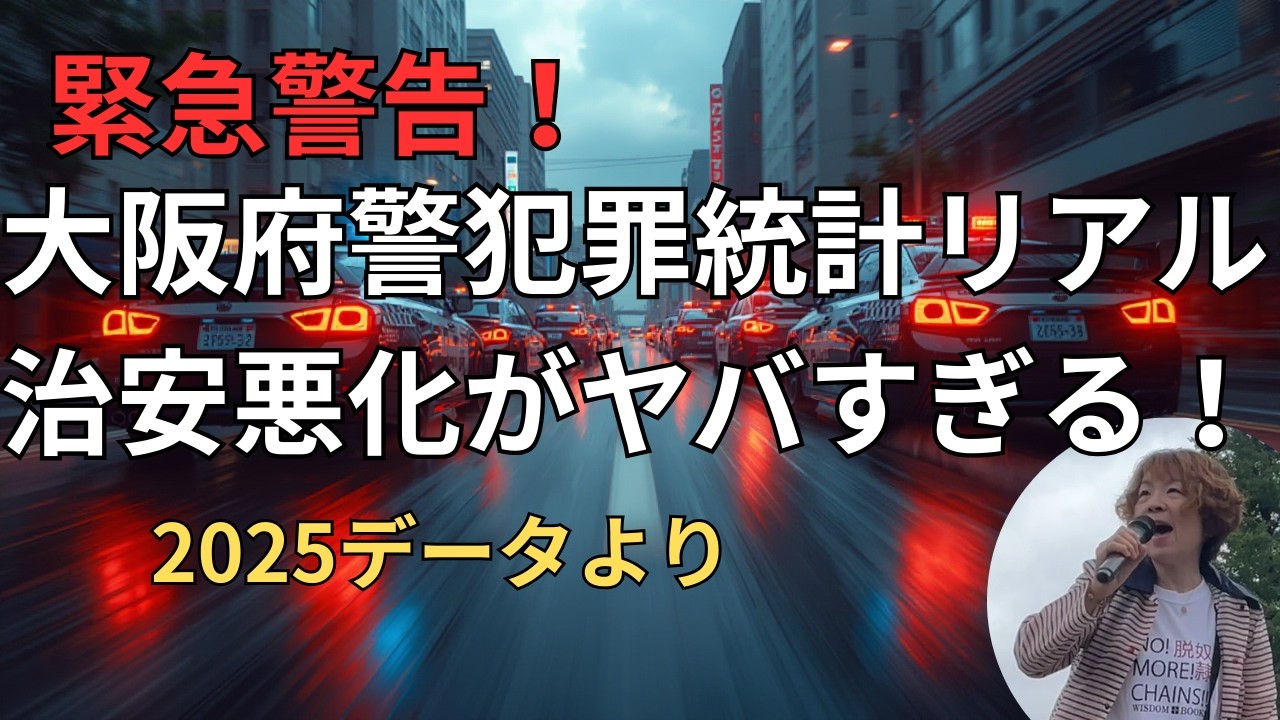 緊急警告！大阪府警犯罪統計リアル 治安悪化がヤバすぎる！2025データより 2026.3.9