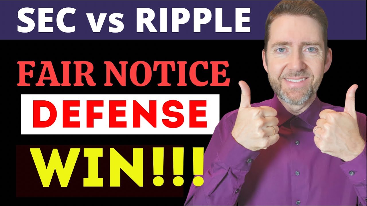 Attorney Hogan on Ripple's Big WIN Against the SEC on Fair Notice! The Major Issue Becomes Clear!