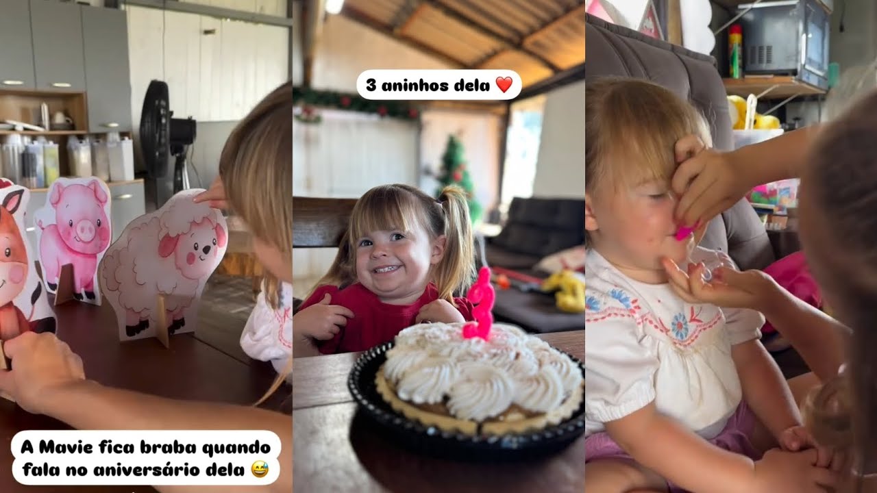 Flávia Louise maquiando a irmã Mavie 
