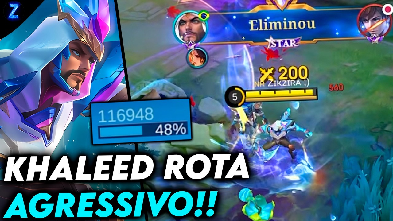 JOGAR AGRESSIVO PODE ACABAR COM O JOGO INIMIGO!! - KHALEED GAMEPLAY | Mobile Legends