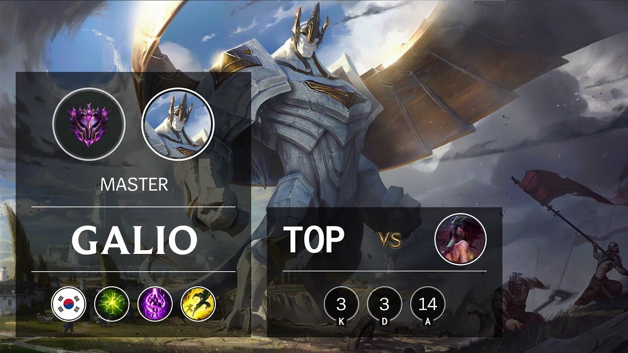 Galio Top vs Akali - KR Master Patch 10.1