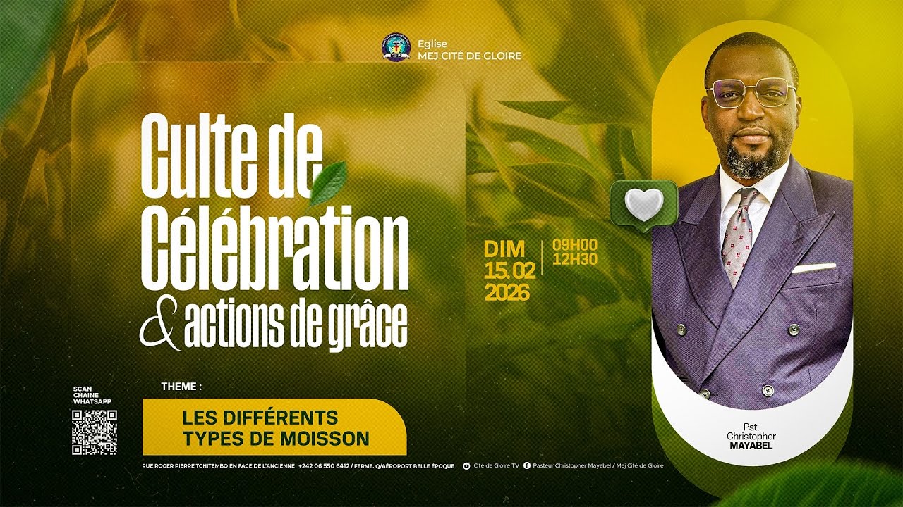 🔴 CULTE DE CELEBRATION & ACTIONS DE GRACE / PASTEUR CHRISTOPHER MAYABEL