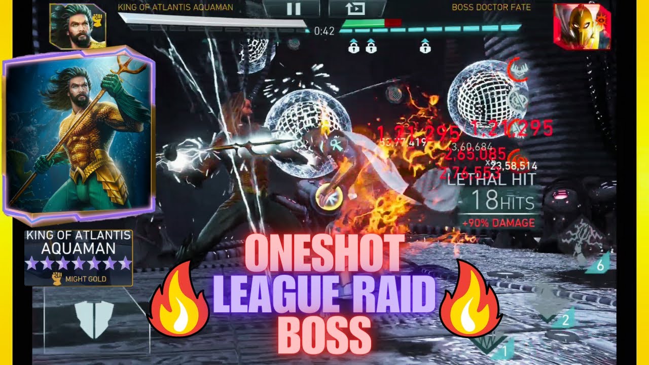 Fully Ascended KOAAM Oneshot Boss Doctor Fate | League Raid | Injustice 2 Mobile