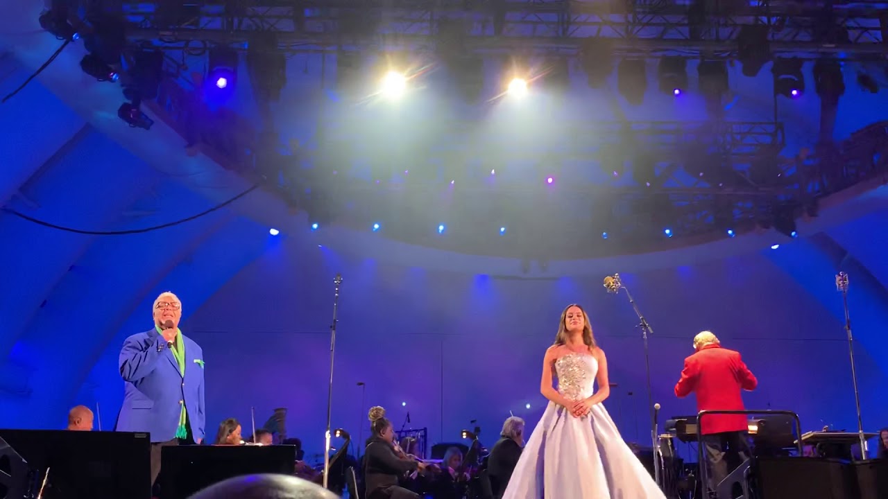 Lea Michele, Leo Gallo, Ken Page, & Peter Gallagher sing “If Only” Little Mermaid at Hollywood Bowl