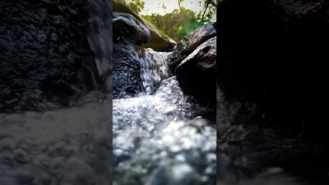 Running River sound - Natural shot #river #water #relaxation #viral