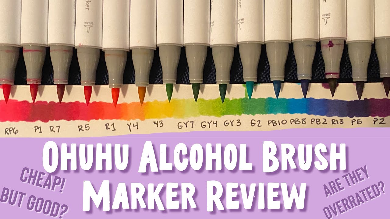 The BEST CHEAP ALCOHOL BRUSH MARKER? OHUHU ALCOHOL BRUSH MARKER REVIEW 72 Set For ART And LETTERING!