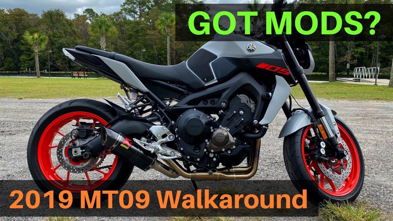 Обзор Yamaha MT09 2019 года — список модификаций/обзор + клип звука выхлопа