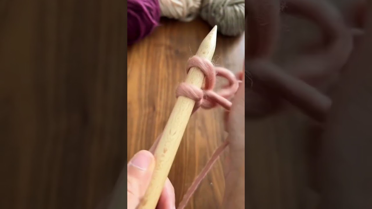 Primer paso para tejer con dos agujas 🧶 #tejer #tutorial #shorts