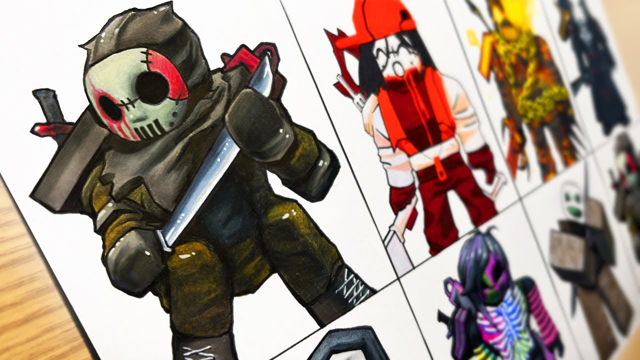 Drawing Forsaken : All Slasher Update - The Best Skin / new Vanity (R.I.P. Jason) [ROBLOX]