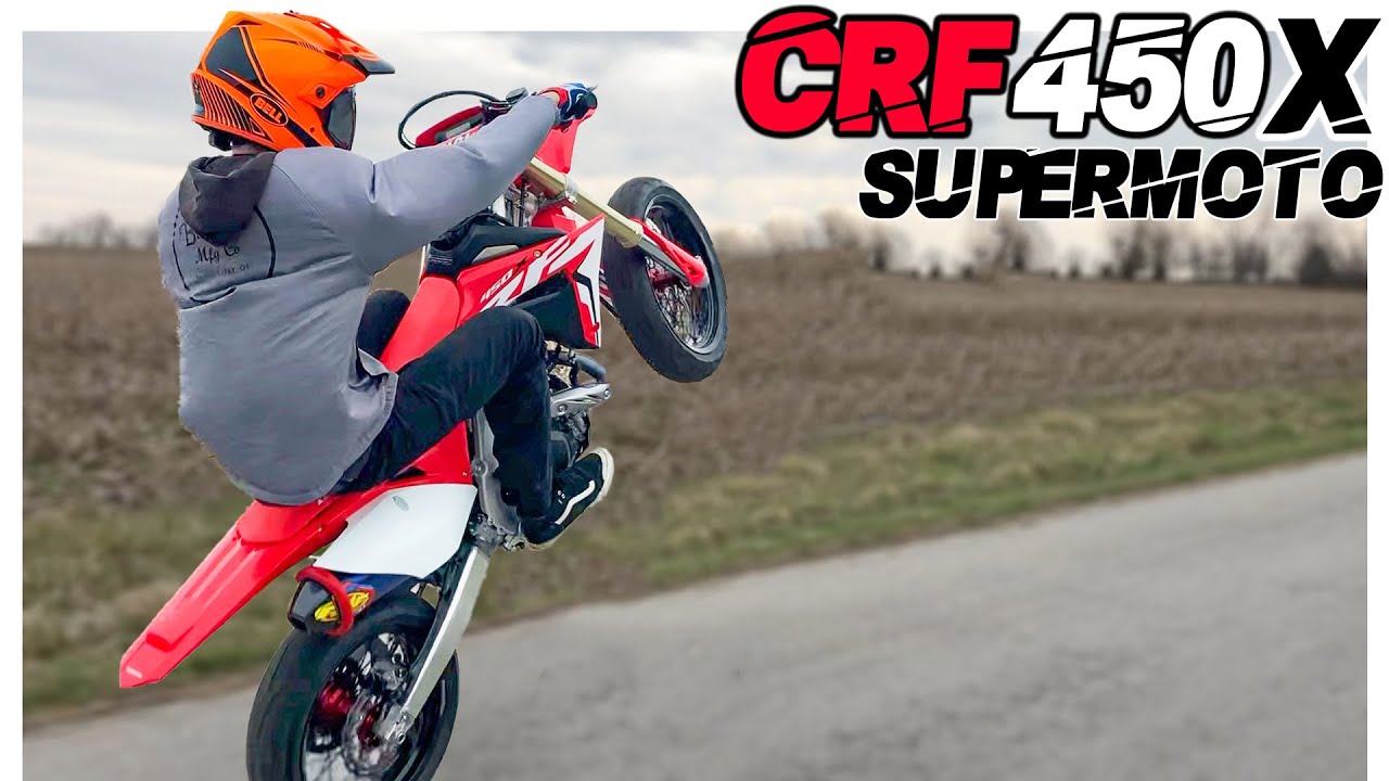 2020 CRF450X Supermoto First Ride & Wheelies