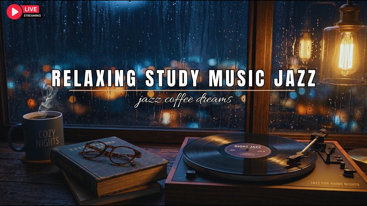 Relaxing Study Music 🌧️ Cozy Weekend Workspace & Ambient Jazz for Focus