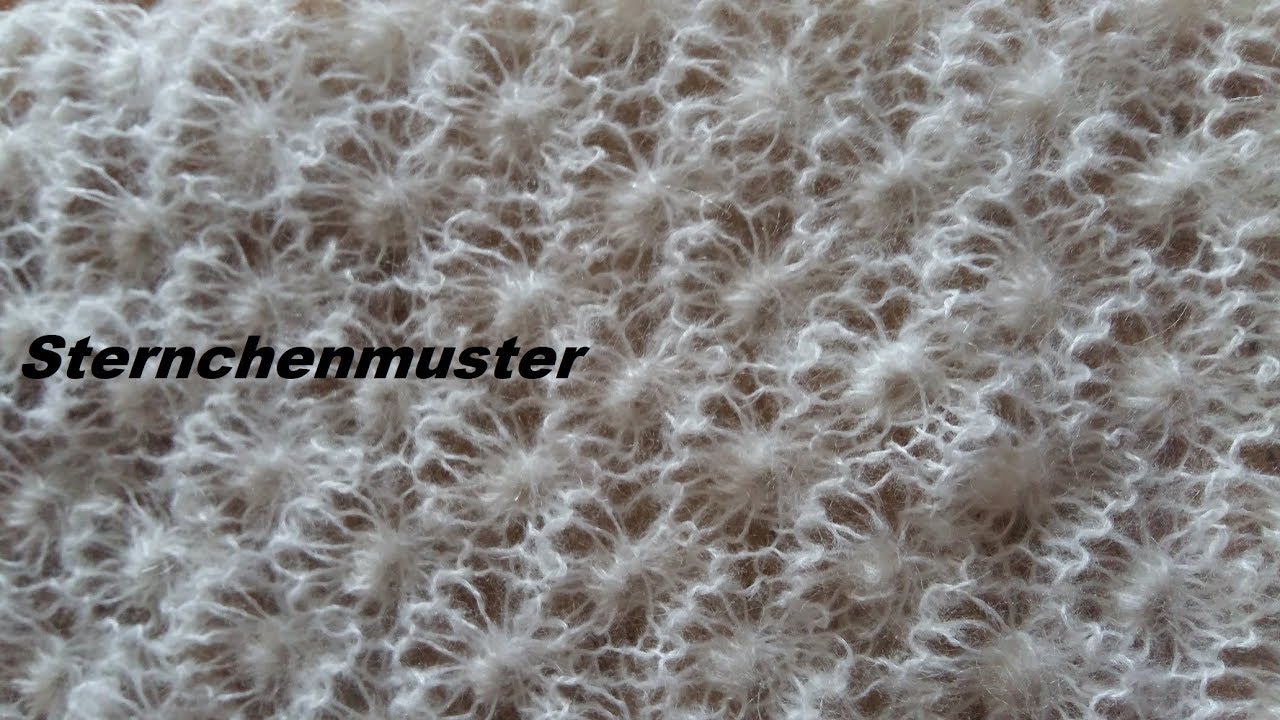 196*Sternchenmuster*Ajourmuster stricken