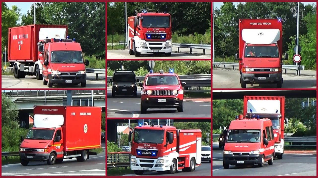 INCENDIO - Automezzi Vigili del Fuoco Mestre (AutoBotte + Carro Aria + NUCLEO N.B.C.R.) in emergenza