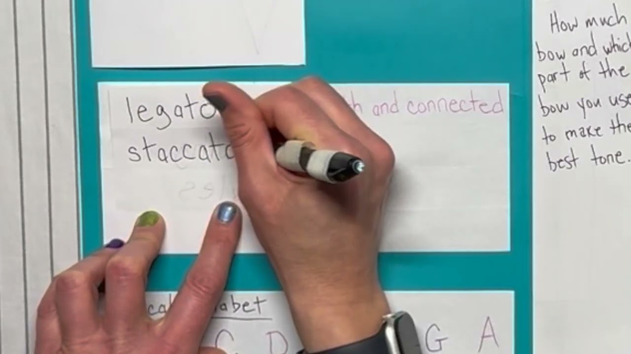Theory Book 1 | Video 16 | Legato & Staccato; Lift Marking String Ensemble Edition