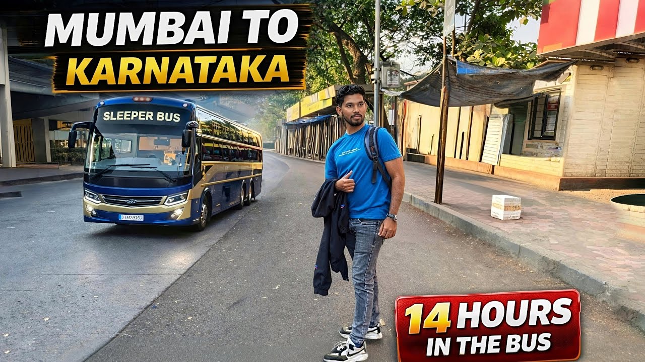 14 Hours Overnight 😱 Luxury Bus Journey Mumbai to Karnataka | Full Experience! 